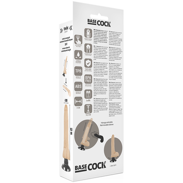 Dildo Vibrante Realistico BASECOCK con Base a Ventosa e Funzioni Regolabili